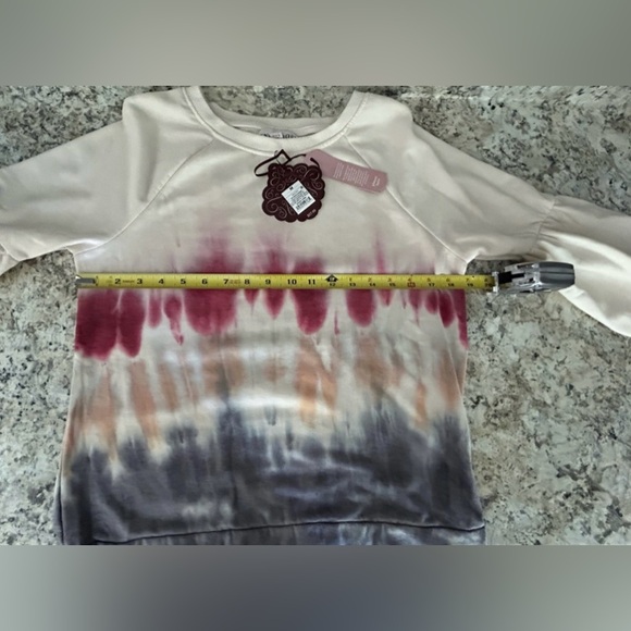NWT Knox Rose Tie Dye Bishop Sleeve Fleece Lined Pullover Top Sweatshirt Size M - Picture 5 of 6